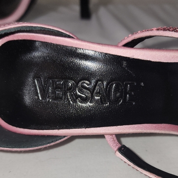 Versace-Fendace embellished satin sandals - Picture 2 of 7